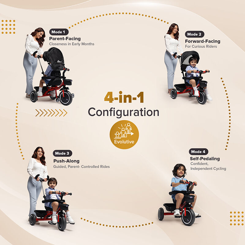 4in1 Evo Trike (Red) image number 2